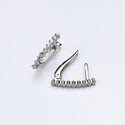 Серебряные серьги. Фианиты. Родиевое покрытие