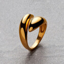 Кольцо Капля серебро с позолотой