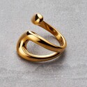 Кольцо Лассо серебро с позолотой