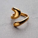 Кольцо Лассо серебро с позолотой