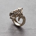 Кольцо Дракон серебро