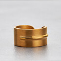 Кольцо разъемное серебро с позолотой