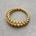 Кольцо плетеное серебро с позолотой