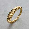 Кольцо плетеное серебро с позолотой