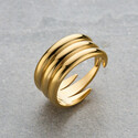 Кольцо широкое разъемное с позолотой