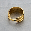 Кольцо широкое разъемное с позолотой