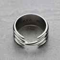 Кольцо широкое разъемное серебро