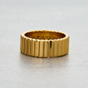 Кольцо широкое с позолотой обручальное