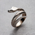 Кольцо Змейка серебро