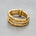 Кольцо тройное серебро с позолотой