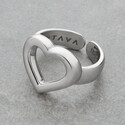 Кольцо Сердце из серебра разъемное