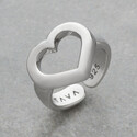 Кольцо Сердце из серебра разъемное