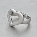 Кольцо Сердце из серебра разъемное