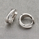 Серьги Кольца с родиевым покрытием