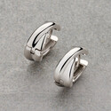 Серьги Кольца с родиевым покрытием