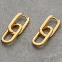 Серьги со звеньями с позолотой