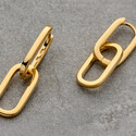 Серьги со звеньями с позолотой