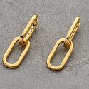 Серьги со звеньями с позолотой
