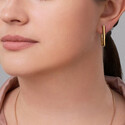 Серьги прямоугольные с позолотой