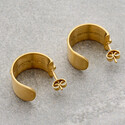 Серьги кольца разъемные с позолотой