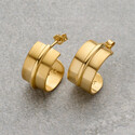 Серьги кольца разъемные с позолотой