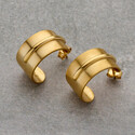 Серьги кольца разъемные с позолотой