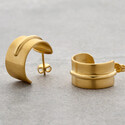 Серьги кольца разъемные с позолотой